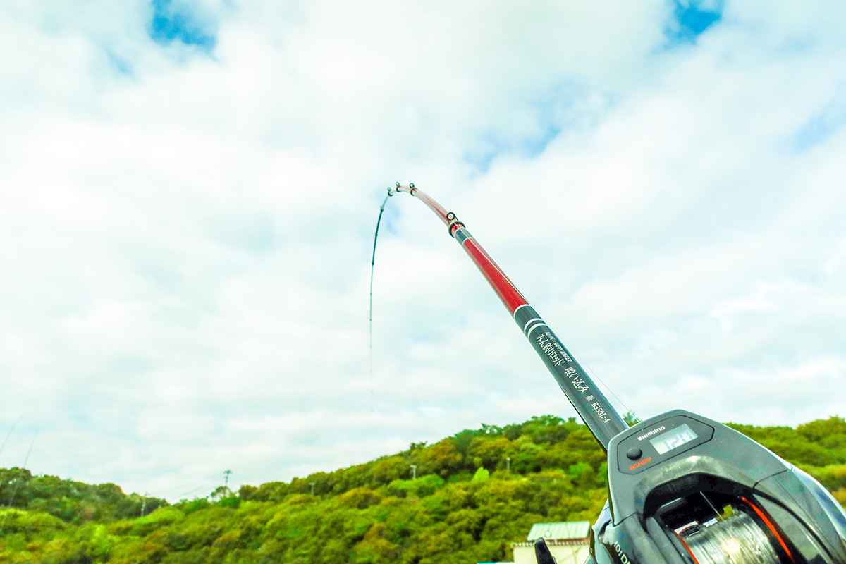 海上釣り堀用ロッド「みん釣りロッド 喰い込み 脈 B350L-4」の写真