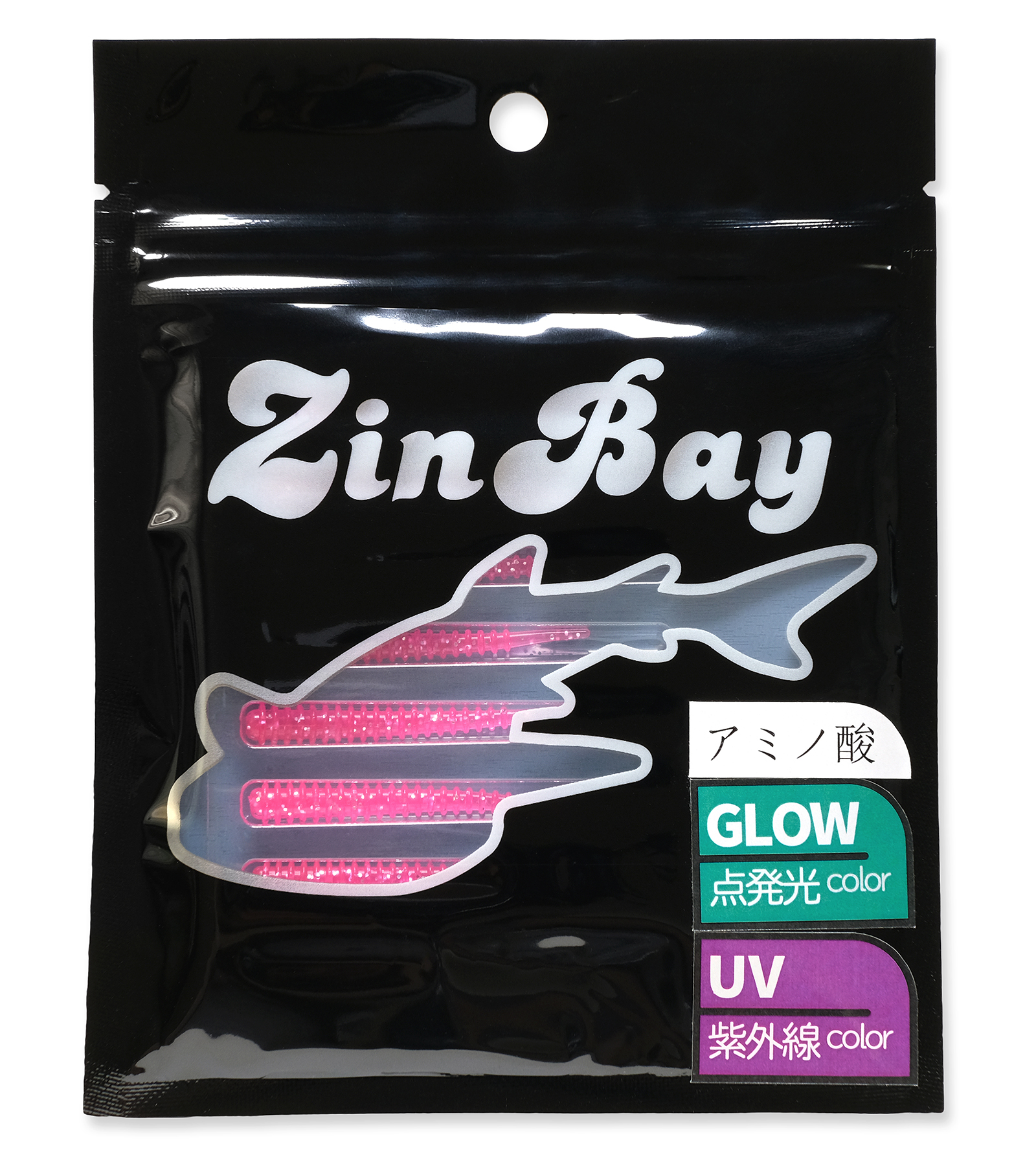 「ZinBay アジキャンディ 1.8inch|HAPPY ANGLER 限定 アミノ酸入り」の商品パッケージの写真
