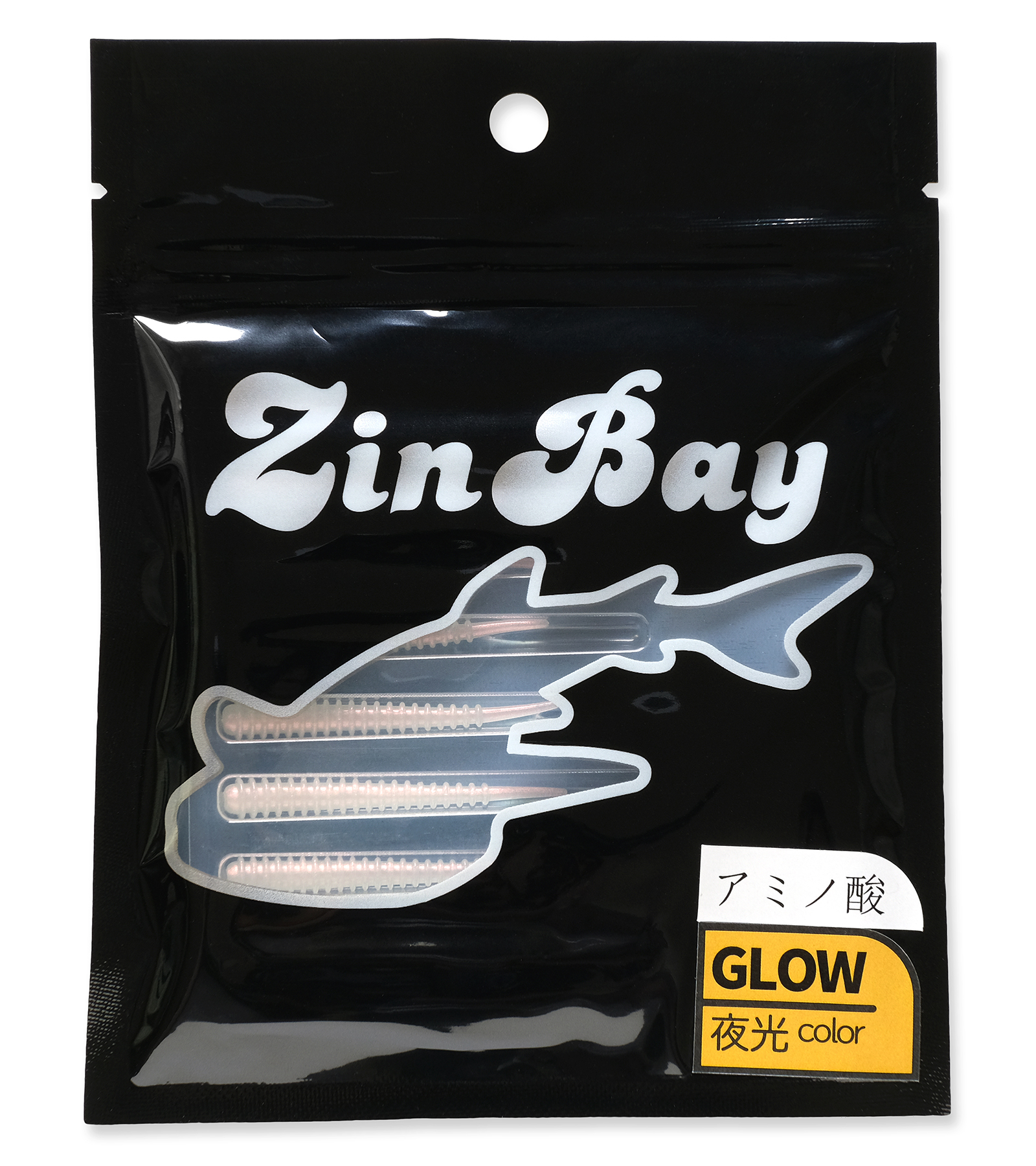 「ZinBay アジキャンディ 1.8inch|HAPPY ANGLER 限定 アミノ酸入り」の商品パッケージの写真