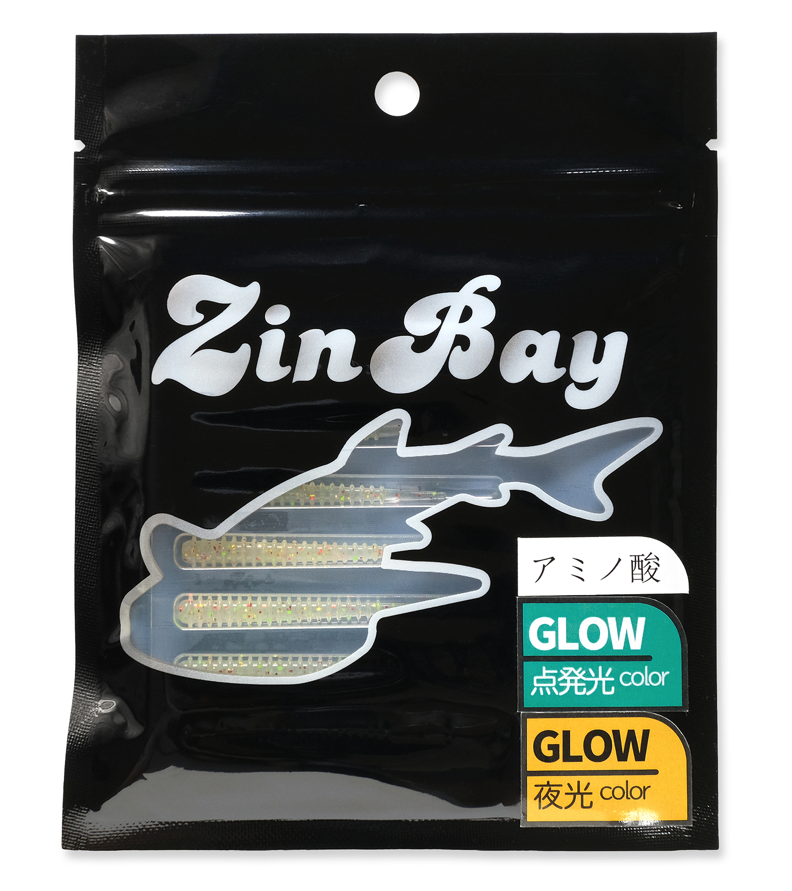 「ZinBay アジキャンディ 1.8inch|HAPPY ANGLER 限定 アミノ酸入り」の商品パッケージの写真